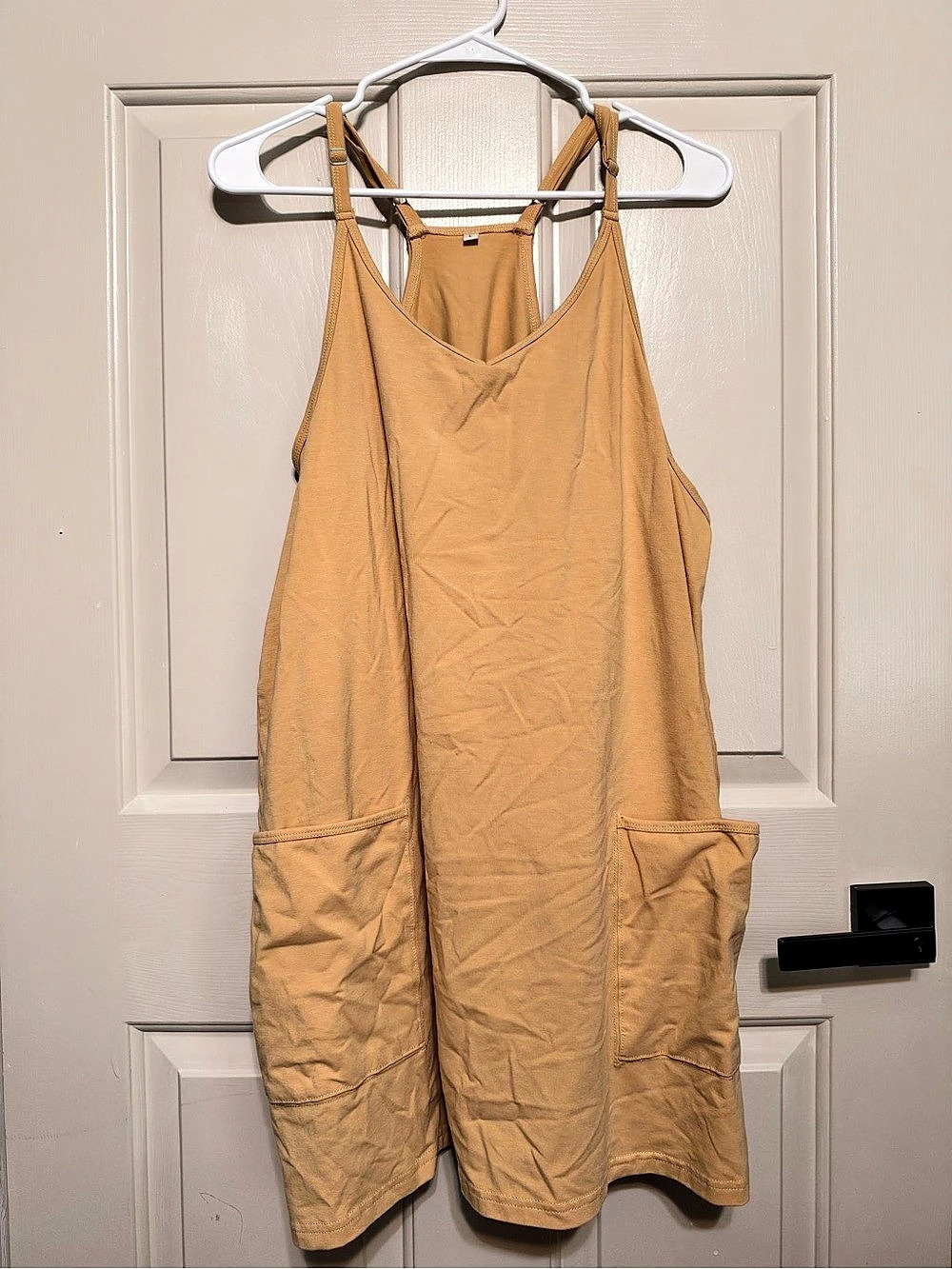 Utility Romper dress light yellow